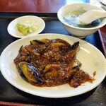 中華料理 しむら - 　　　　　茄子と挽き肉の炒め定食