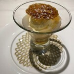 フランス料理 ル・クール - 桃のコンポートとバニラアイス　サッパリ美味