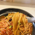 おこりんぼうPASTA - ベーコンのアラビアータ(麺大盛り) 麺