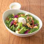 Caesar salad with hot spring eggs