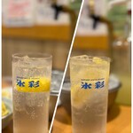 Hoteichan - 水彩サワーは、
      ワインを蒸留したホワイトブランデー仕立てなので
      飲みやすいです♪( ´▽｀)
      ４杯くらい飲みましたが、氷をたっぷり入れているので…
      悪酔いはせずちょうど良かったかな♪(  ´艸`)