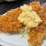 なつ梅 - アジフライ　手作りのタルタル美味しい！アジのふっくら感がすごい‼︎