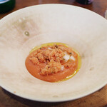 il tram - トマトと梅と大根の冷たいスープ(ランチコース6380円)