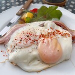CABOT COVE MUSEUM TERRACE - Bacon and Egg Avocado Toast