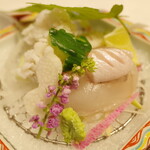 水明館 - 鱧とカレイのお刺身