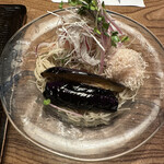 九つ井 - 茄子と茗荷蕎麦　さっぱり