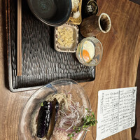 九つ井 玉川店 - 茄子と茗荷蕎麦
