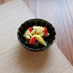 Japanese-style pickles with yuzu pepper flavor