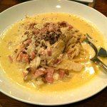 博多フードパーク 納豆家 粘ランド - 納豆カルボナーラ