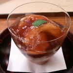 赤坂 菊乃井 - 2013.09　無花果のコンポート、紅茶のジュレとシャーベット