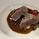 ラ サンセリテ - キハダマグロのミキュイ　バルサミコソース