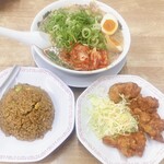 来来亭 - 味玉キムチラーメン(ガッツリB定食)