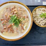 宜野湾そば - ゴロゴロそば（大）　じゅーしー（ランチタイム150円）