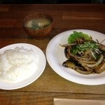 Woody - 茄子炒め定食 750円！美味しかったです！