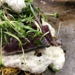 Okonomiyaki Hirano - 鰹たたき、やまと芋