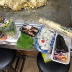 Okonomiyaki Hirano - この日のトッピング食材