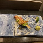 おたる政寿司 - ほっき貝の紐焼き