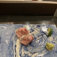 おたる政寿司 銀座 - にしん、生姜醤油で