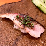 天寿し - 〆鯖 茗荷 昆布