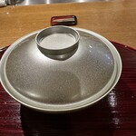 おかもと - ❹葛打ちにしたウニ、焼き茄子、冬瓜の椀。