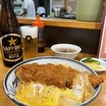 萬来軒 東松原 - かつ丼とビール