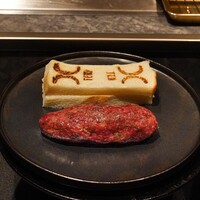 西麻布 焼肉 X - 但馬玄バーグサンド作成前