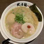 三麺流 武者麺 - 鶏塩そばこってり＋味玉