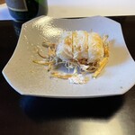 御宿 竹林亭 - 揚げ物(帆立もろこし揚げ)