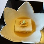 御宿 竹林亭 - 先付け(長芋豆腐と唐津産赤雲丹)