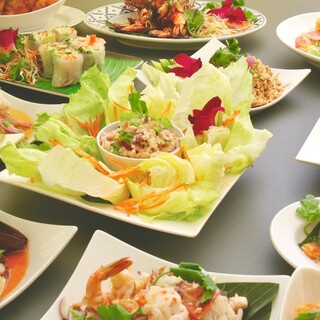 A variety of courses where you can fully enjoy Thai Cuisine! Our popular menu is also available◎