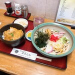 Marunao - 冷やし中華味（うどん）とミニ親子丼