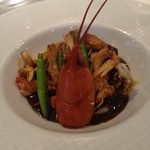 レストラン アラジン - 阿寒湖のザリガニとジロール茸の軽い煮込み　2013-8