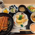 旬菜山﨑 - 旬菜定食（うなぎまぶし、東寺揚げ）　¥2,750(税込み)