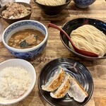 三田製麺所 - 餃子セット+ライス(小)