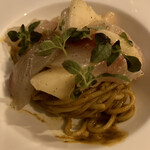 odeon - 鯛と桃のセビーチェ、カッペリーニ