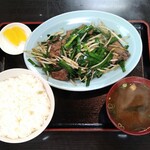 とん亭 - 松阪牛のレバニラ炒め定食