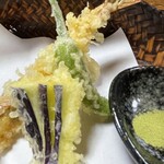 本家 寺津屋 - 天ぷら、エビ、シシトウ、ナス