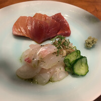 東京和食 りくう - 「本鮪　本山葵」と「真鯛　挽き茶酢」