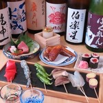 串天ぷらと日本酒 燦々、 - 料理写真:コース