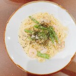鎌倉パスタ - ぷりぷり海老と帆立の明太クリームソース
③セット　2040円