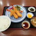 Shokujidokoro Tokiwa - エビフライ定食 1,350円