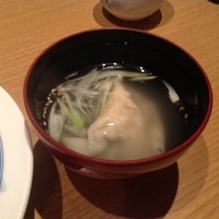 名古屋コーチン 鳥しげ - コーチン葛打ち　青み　吸い口