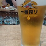 西もり - 生ビール￥300(たぶん全て税抜き)