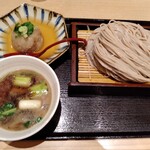 Sobadokoro Karin - 十割鴨汁せいろ　1,430円　＋　十割そばがき　550円