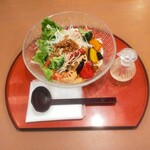 味の民芸 - 2023年7月19日(水) 彩り野菜の担々うどん 1,190円