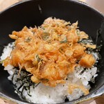 天ぷら串とまぶしめし ハゲ天 - 天ぷらまぶしめし　崩して食べます。定食で1980円