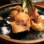 ぽつらぽつら - 和牛で巻いた谷中生姜の天ぷら！