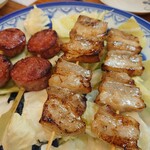 焼鳥やかた - 雲仙ハム＆豚バラ