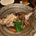 酒と料理 かぶ菜 - かぶ菜(黒ムツ煮つけ)