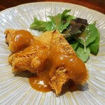 キッチン ブルー グローブ - 反対側から